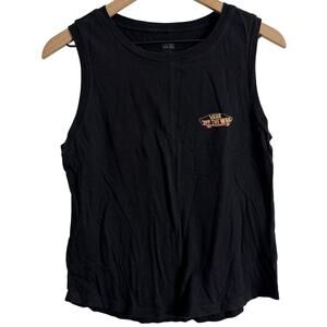 Vans Off the Wall Skateboard Tank Top Black Size Small
